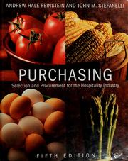 Cover of: Purchasing: selection and procurement for the hospitality industry
