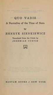 Cover of: Quo vadis by Henryk Sienkiewicz