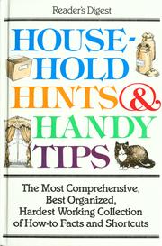 Cover of: Reader's digest household hints & handy tips by Reader's Digest