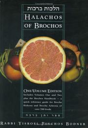 Cover of: The Halachos of Brochos