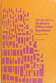 Cover of: Introduction to ordinary differential equations by Shepley L. Ross