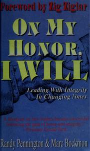 Cover of: On my honor, I will by Randy Pennington