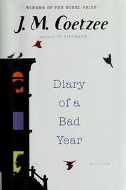 Cover of: Diary of a Bad Year by J. M. Coetzee
