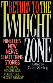 Cover of: Return to the Twilight zone