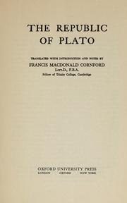 Cover of: The Republic of Plato | Plato