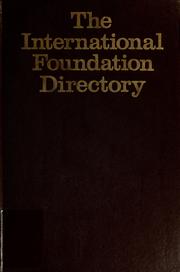 Cover of: The International Foundation Directory by Hodson, H. V.