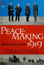 Cover of: Peacemaking 1919