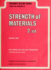 Cover of: Schaum's outline of theory and problems of strength of materials