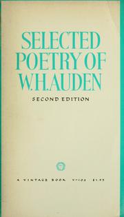 Cover of: Selected poetry of W. H. Auden. by W. H. Auden