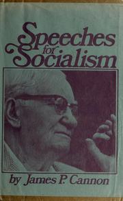 Cover of: Speeches for socialism