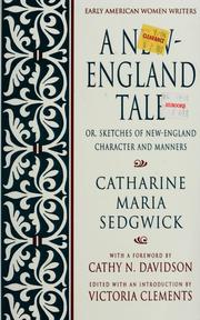 Cover of: A New-England tale by Catharine Maria Sedgwick