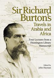 Cover of: Sir Richard Burton's travels in Arabia and Africa by Richard Francis Burton