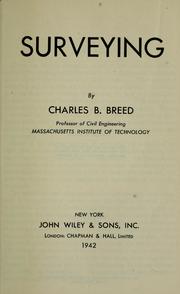 Cover of: Surveying by Charles Blaney Breed