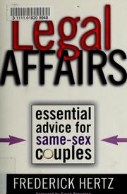 Cover of: Legal affairs by Frederick Hertz