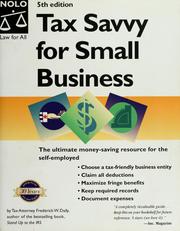 Cover of: Tax savvy for small business by Frederick W. Daily