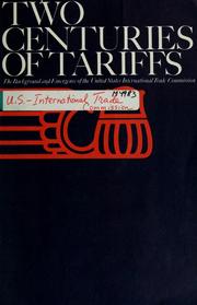Cover of: Two centuries of tariffs | John M. Dobson