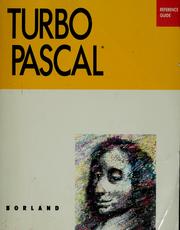 Cover of: Turbo Pascal reference guide by 