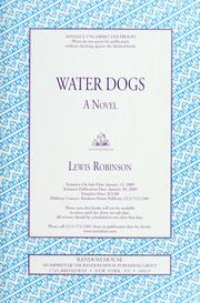 Cover of: Water dogs: a novel