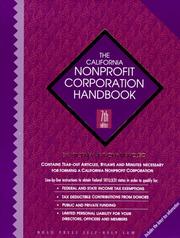 The California nonprofit corporation handbook