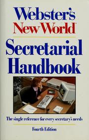 Cover of: Webster's New World secretarial handbook by prepared under the editorial supervision of In Plain English, Inc.