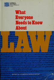 Cover of: What everyone needs to know about law. | Joseph Newman