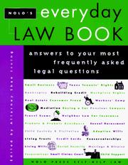 Cover of: Nolo's everyday law book by edited by Shae Irving.