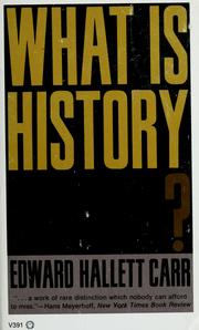 Cover of: What is history? by E. H. Carr