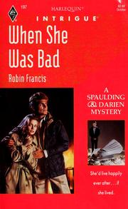 When She Was Bad by Robin Francis