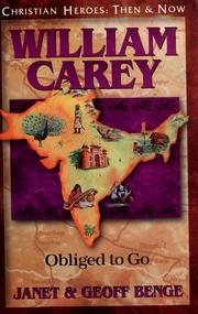 Cover of: William Carey by Janet Benge