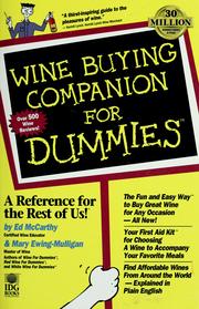 Cover of: Wine buying companion for dummies by McCarthy, Ed.