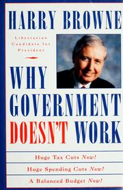 Cover of: Why government doesn't work