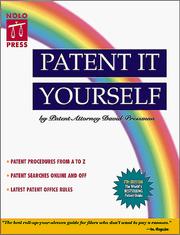 Cover of: Patent it yourself by David Pressman