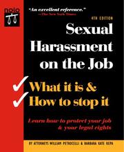 Cover of: Sexual harassment on the job by William Petrocelli