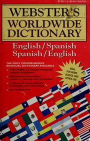 Cover of: Webster's worldwide English/Spanish Spanish/English dictionary = by Sarita Mlawer