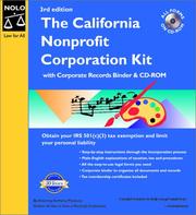 Cover of: The California nonprofit corporation kit by Anthony Mancuso