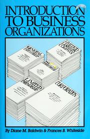 Cover of: Introduction to Business Organizations (2nd Edition)