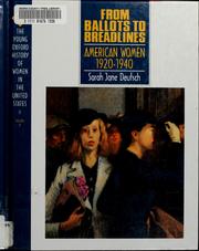 Cover of: From ballots to breadlines: American women, 1920-1940