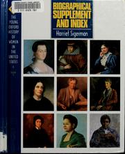 Cover of: Biographical Supplement and Index (The Young Oxford History of Women in the United States, Vol 11) by Harriet Sigerman