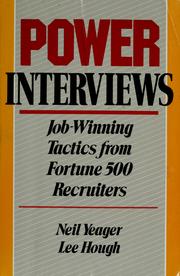 Cover of: Power interviews by Neil M. Yeager