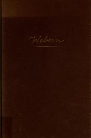 Cover of: Anton von Webern, a chronicle of his life and work