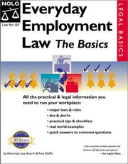 Cover of: Everyday employment law: the basics