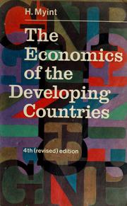 Cover of: The economics of the developing countries