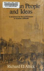 Cover of: Victorian people and ideas: a companion for the modern reader of Victorian literature