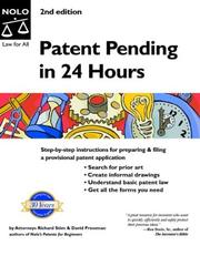 Cover of: Patent pending in 24 hours by Richard Stim