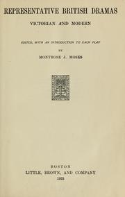 Cover of: Representative British dramas: Victorian and modern