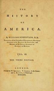 Cover of: The history of America by William Robertson