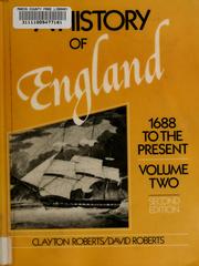 Cover of: A history of England | Clayton Roberts