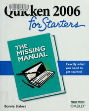 Cover of: Quicken 2006 for starters: exactly what you need to get started