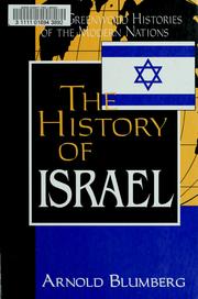 Cover of: The history of Israel
