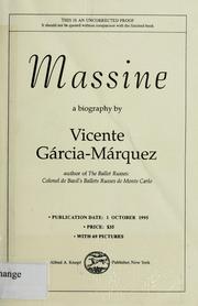 Cover of: Massine by Vicente García-Márquez